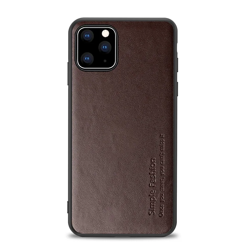 Для iPhone X Xr Xs 11 Pro Max Роскошный чехол из натуральной кожи для iPhone 7 8 Plus анти-осенняя крышка - Цвет: brown