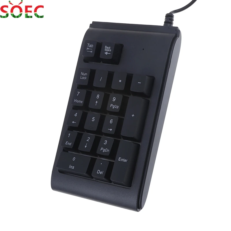 

Mini Numeric Keypad with LED Backlight 19 Keys Number Keyboard USB Wired Numpad Waterproof ABS For Laptop Desktop PC