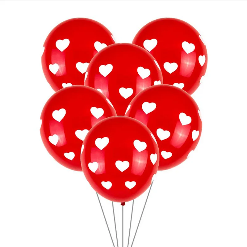 

50pcs Balloons White Red Love round heart wedding balloon Birthday party wedding Decoration Marriage accessories latex ballute