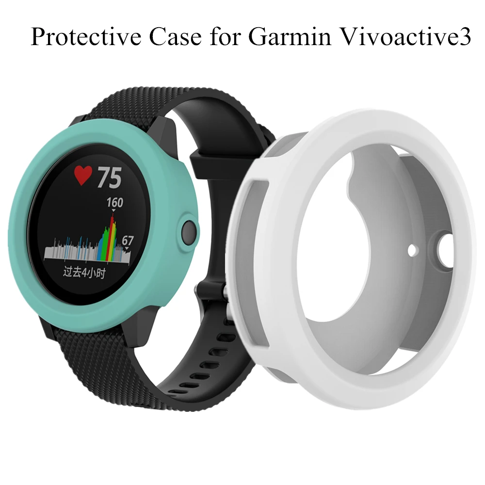 

Universal Soft Protector Cover Case For Garmin vivoactive 3 Silicone Protective Frame Skin Shell Cover For vivoactive3 Case