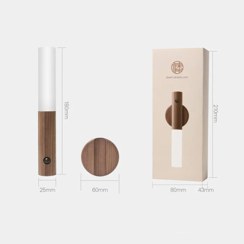 

Youpin Xiaomi Intelligent Human Body Induction Night Light Smart Home LED Charging Atmosphere Light Corridor Induction Light New