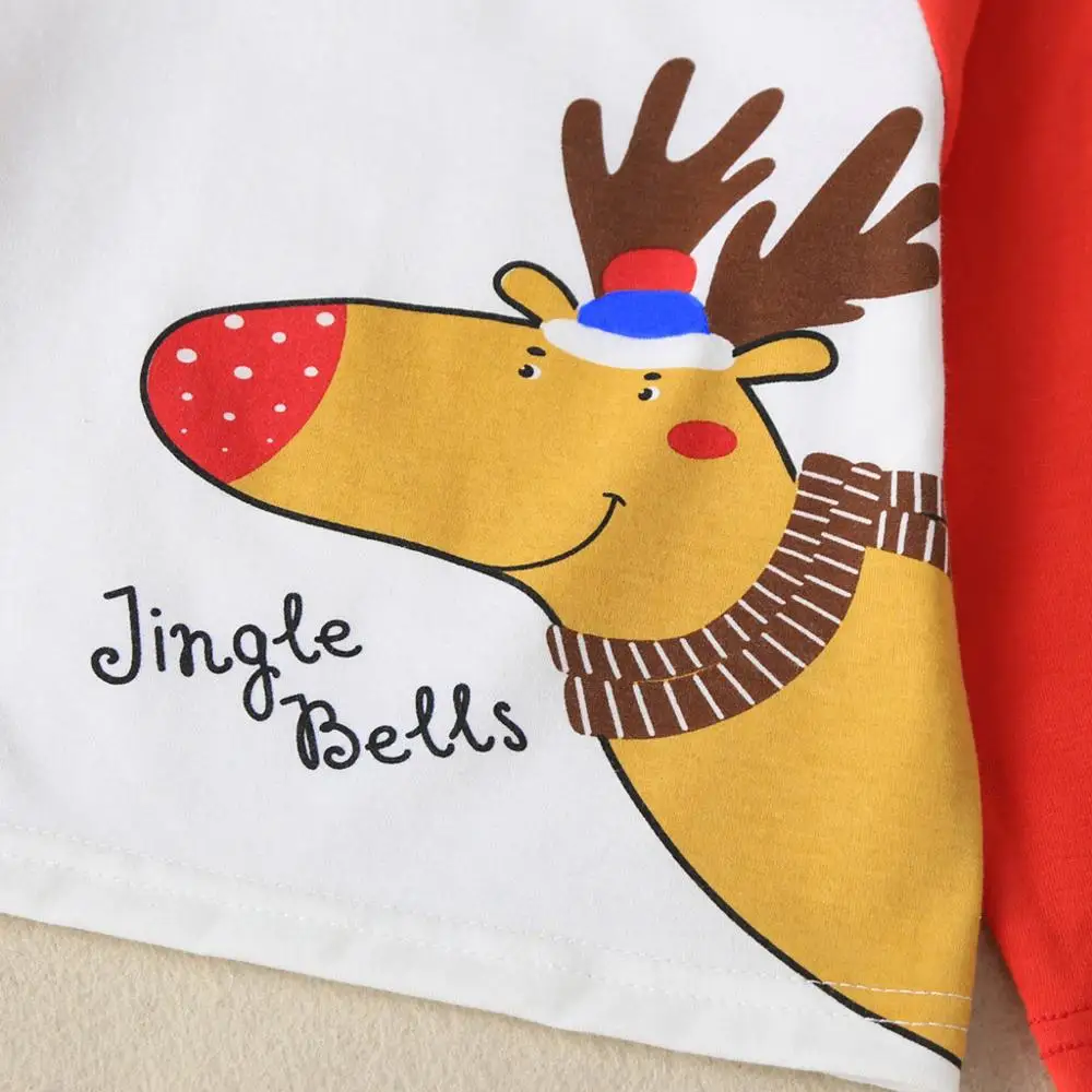 2020 Одежда для новорожденных топы с рождественским оленем маленьких девочек