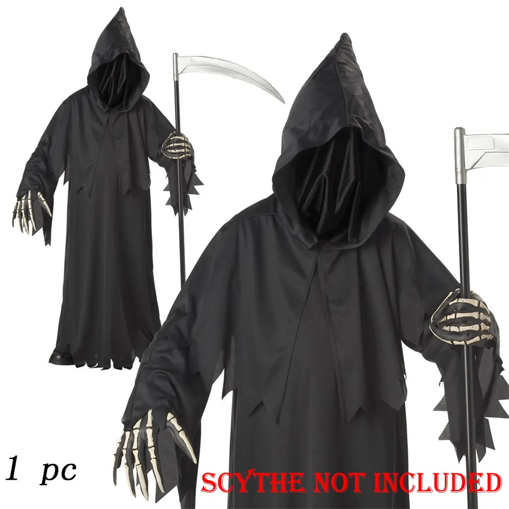 Grim Reaper/страшная маска на Хэллоуин для мальчиков, карнавальный костюм, один размер, реквизит, модные товары для Хэллоуина, маскарад, страшный