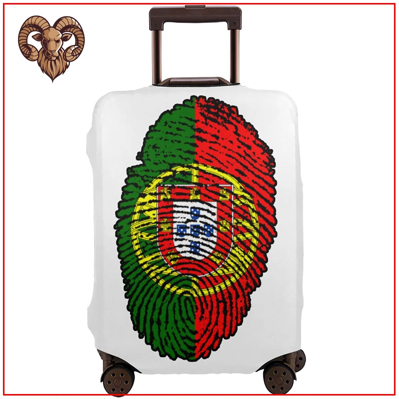 Защитный чехол для багажа с изображением флага Португалии и отпечатков
