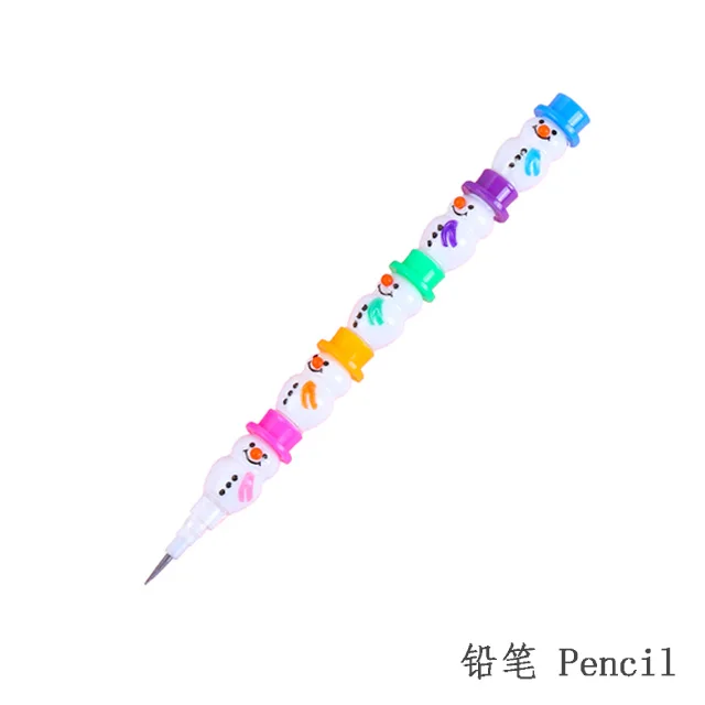 Pencil 5 цветов/шт рождественские Снеговики мелки масляные пастельные Kawaii цветные художественные Граффити ручки для детей живопись чертежные принадлежности канцелярские принадлежности - Цвет: Pencil