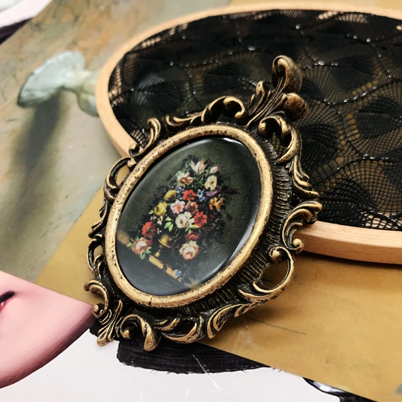 Винтажные броши в виде цветка внутри европейском и американском стиле