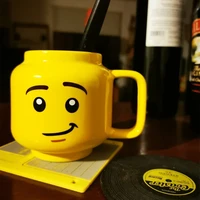 250ml yellow smiley ceramic mug for men and women with smiley expression coffee milk tea cup cartoon children christmas gift cup