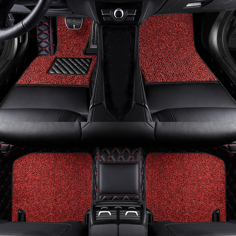 

Custom car floor mats for Cadillac SRX CTS Escalade ATS CT6 XT5 CT6 ATSL XTS SLS Double foot mat car accessories