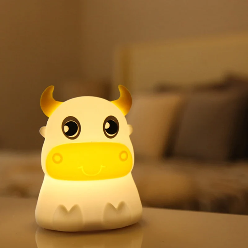 

Colorful Silica Gel Night Light Led Creatives Bedside With Sleeping Lamp