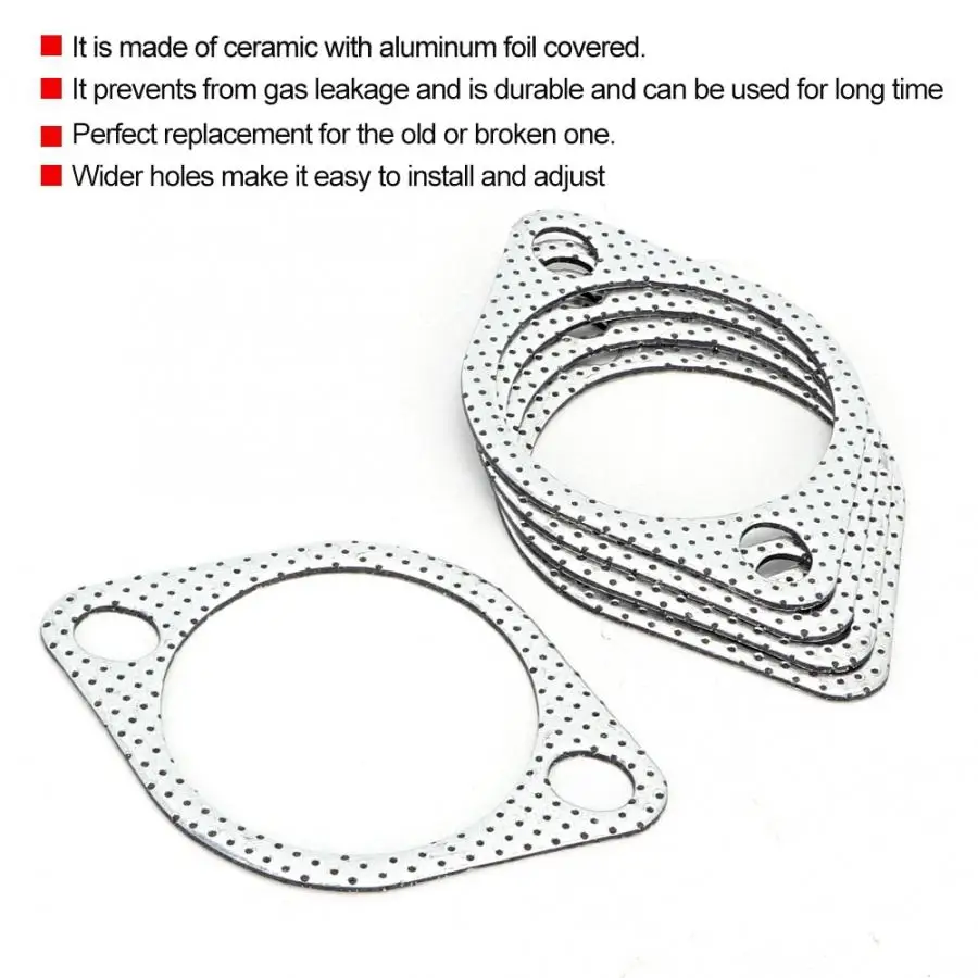 Металлическая Прокладка выхлопной трубы с усиленным кольцом 3 дюйма 76 мм 5 шт.