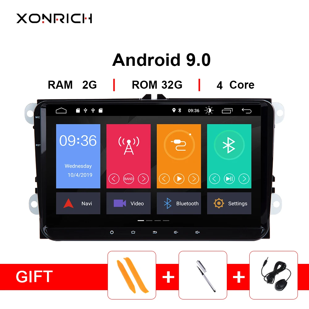 2 din Android 9 gps навигация автомобильное радио для Amarok Volkswagen Passat b6 VW PoloT5 Skoda Octavia golf 5 6 seat
