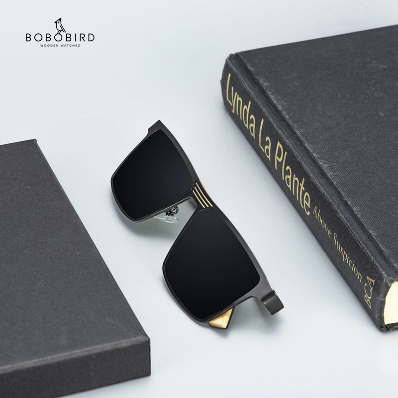 Женские солнцезащитные очки BOBOBIRD Винтажные Солнцезащитные в деревянной оправе