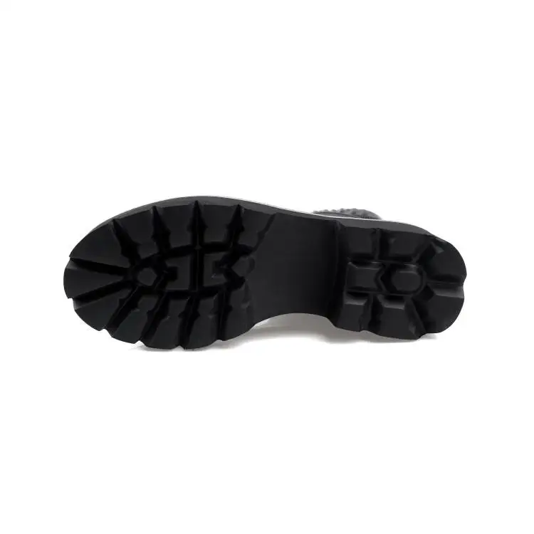Buono Scarpe/женские ботильоны с металлическими цепочками; полуботинки с эластичными кисточками; черная обувь на платформе в стиле панк; Mujer; женские носки;