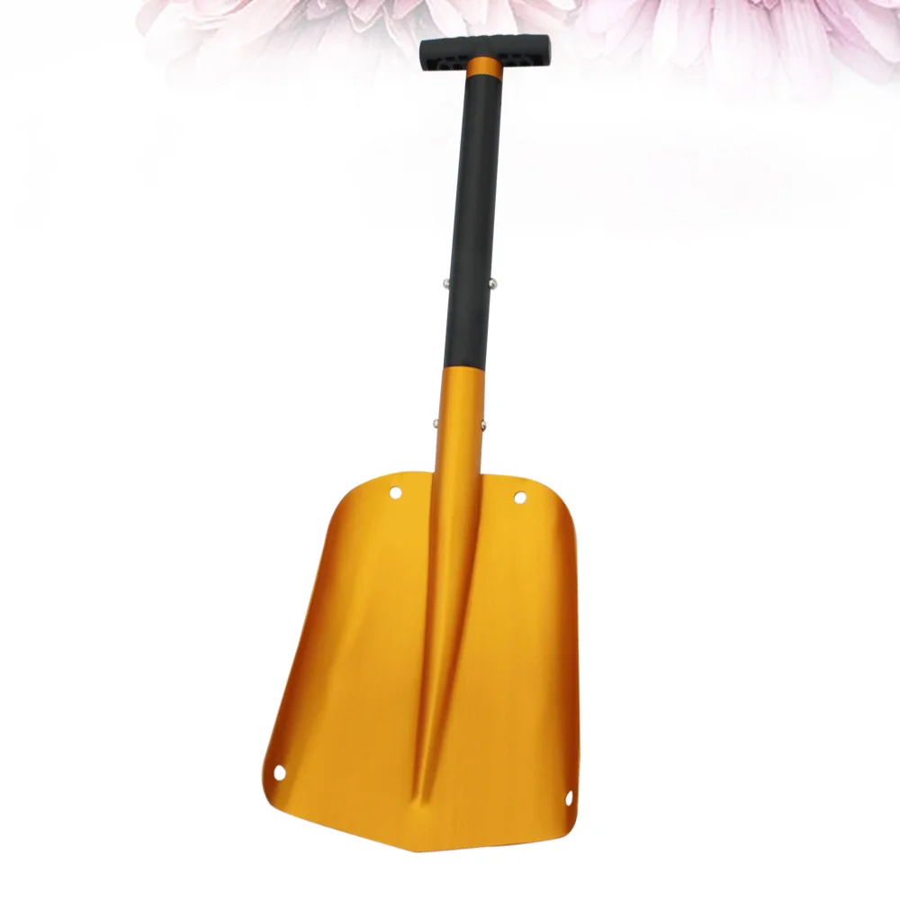 

Multifuctional Snow Shovel Scraper Anti-Freeze Ice Scraper Snow Remover Tool with Adjustable Handle(Golden)
