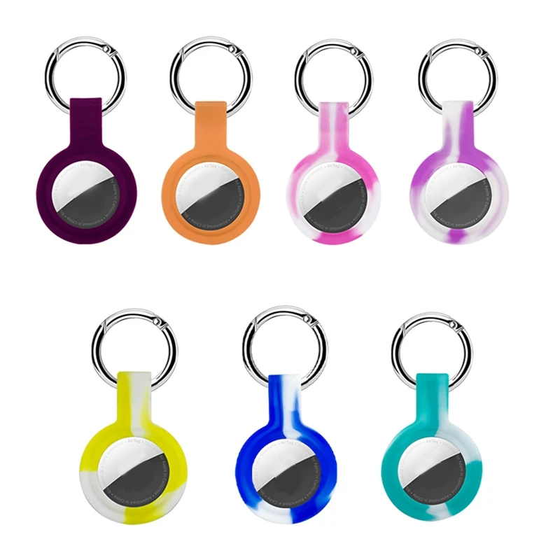 

Mandarin Duck Color Matching For Apple Airtags Liquid Silicone Protective Case For Apple Locator Tracker Anti-lost Device Sleeve