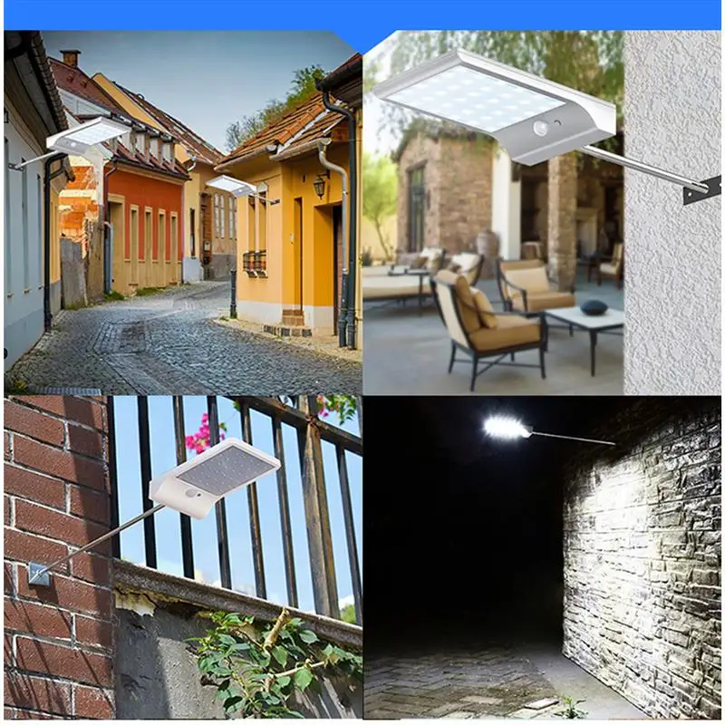 

Солнечные Настенные светильники Супер яркий Водонепроницаемый датчик движения на солнечной энергии настенный светильник для террасе двор...