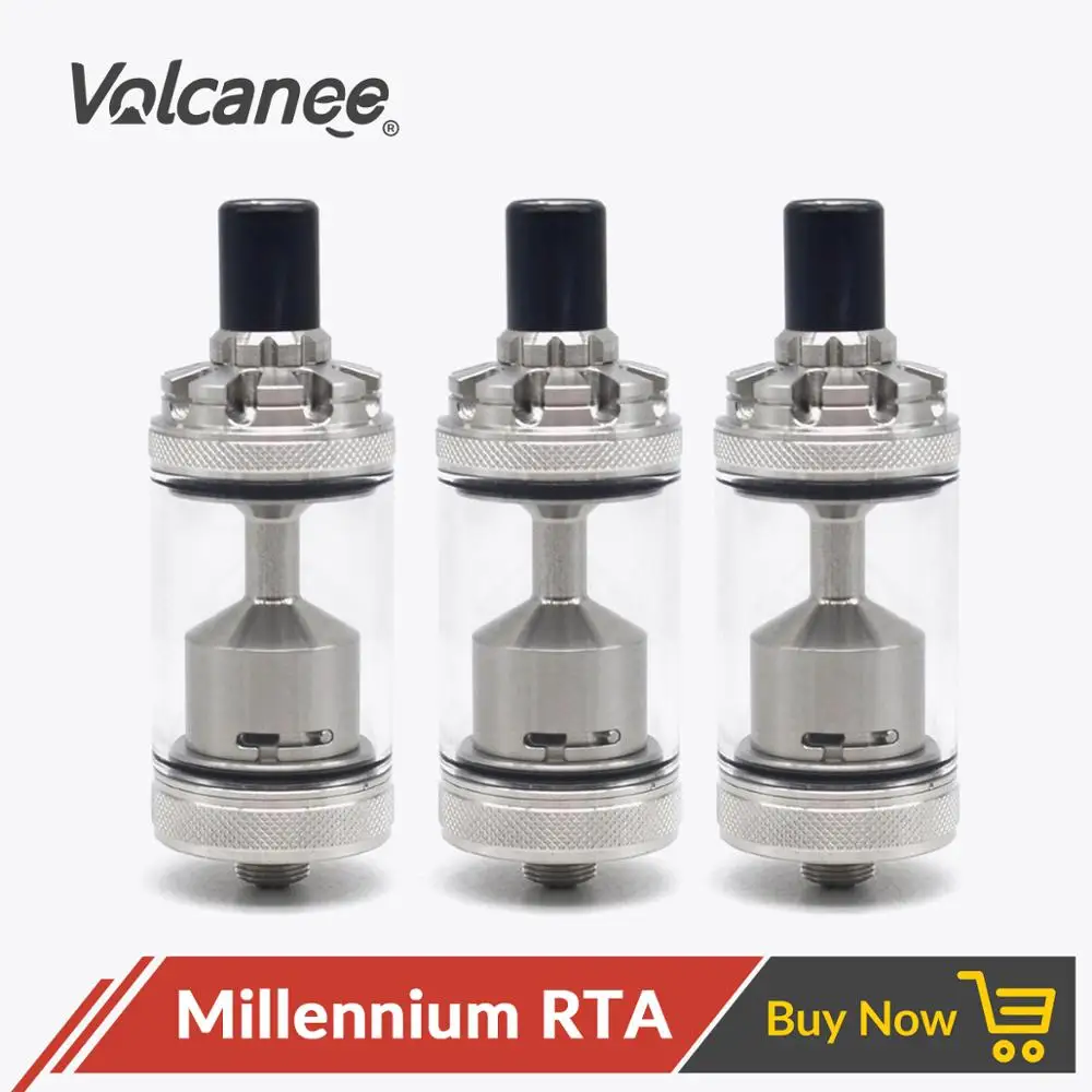 Volcanee Millennium Styled RTA 4 мл емкость 316SS Регулируемый контроль воздушного потока Vape Танк
