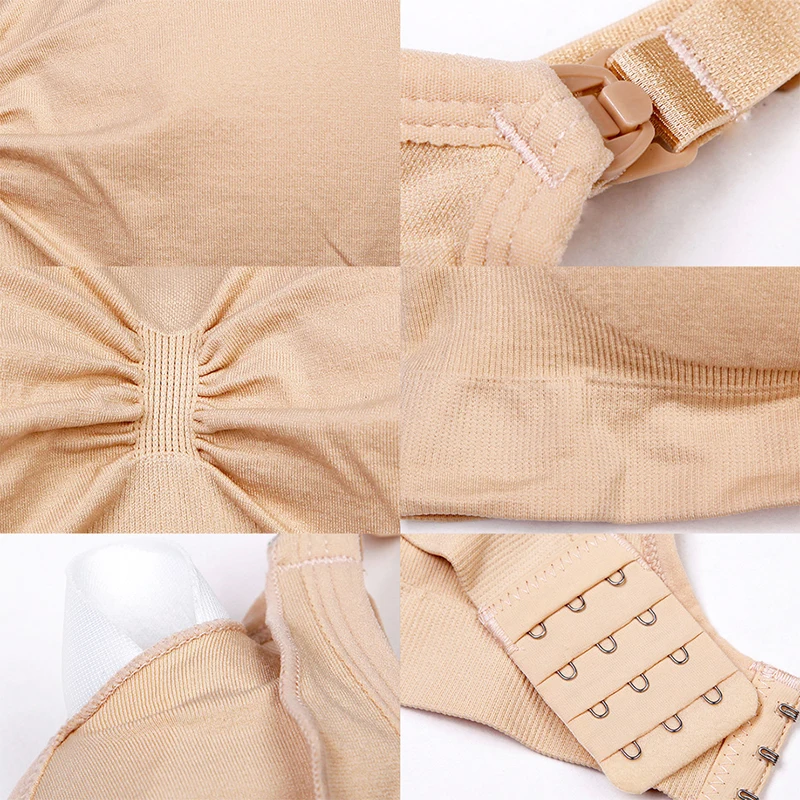 

Women's Breast-feeding Bra Gathered Underwear Front Buckle Breast-feeding Underwear Adjustable Bra Large Size Nursing Bra 2021