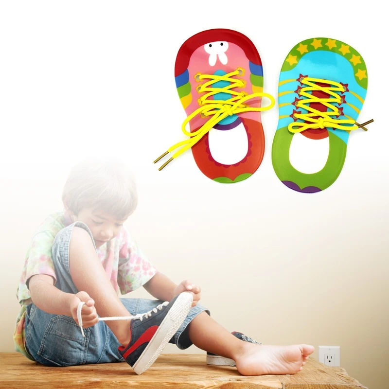 

Доска Монтессори для обучения, подвязка для учебного центра, акриловые кроссовки с имитацией рукоделия, обучение, подарок для детей, 1 шт.