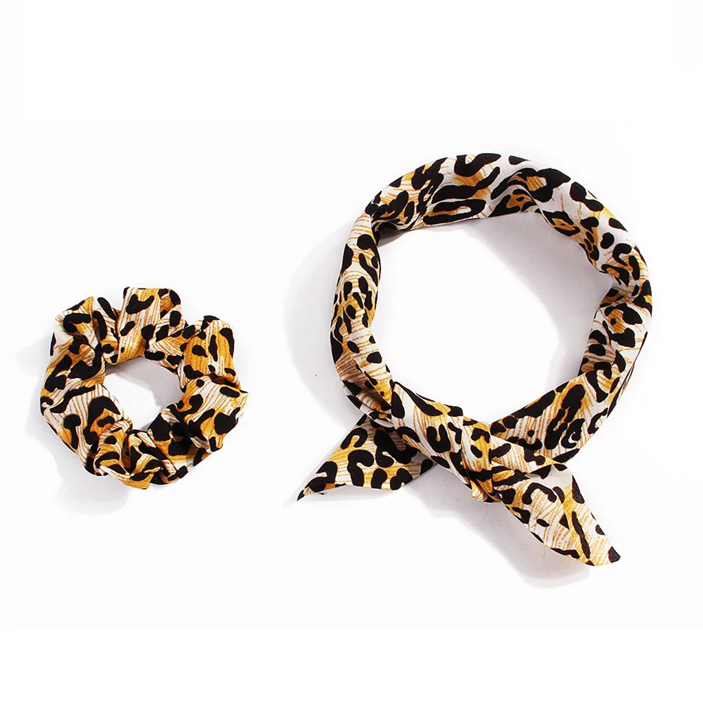 Женские пряди для волос DOUDOULU повязка шарф в горошек с леопардовым принтом