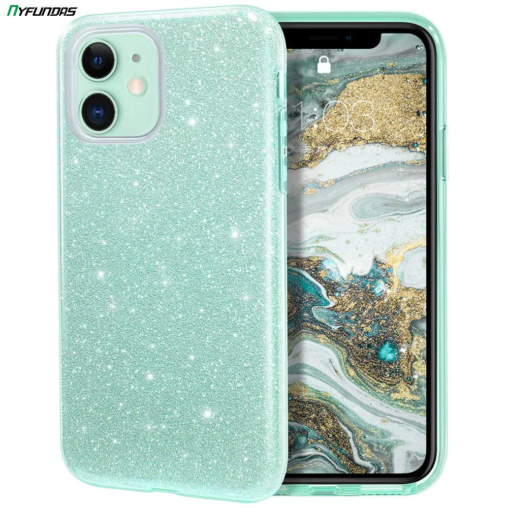 Блестящий чехол для телефона iPhone 11 Pro Max 12 Mini X XR XS 8 Plus 7 SE 2020 iPhone11 Шикарный Роскошный