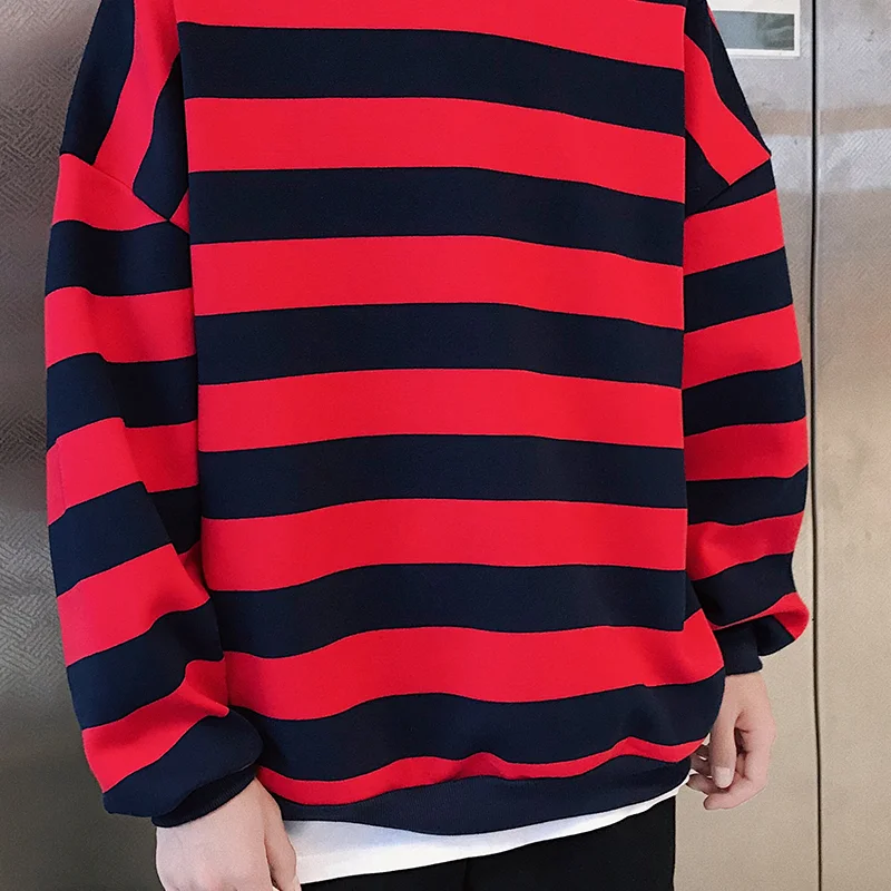 

Men Striped Sweatshirts 2021 Spring Autumn Fashion Mens Hoodies Male Loose Couple Outfit Men Brand Hip Hop Hoodie Sweatshirts