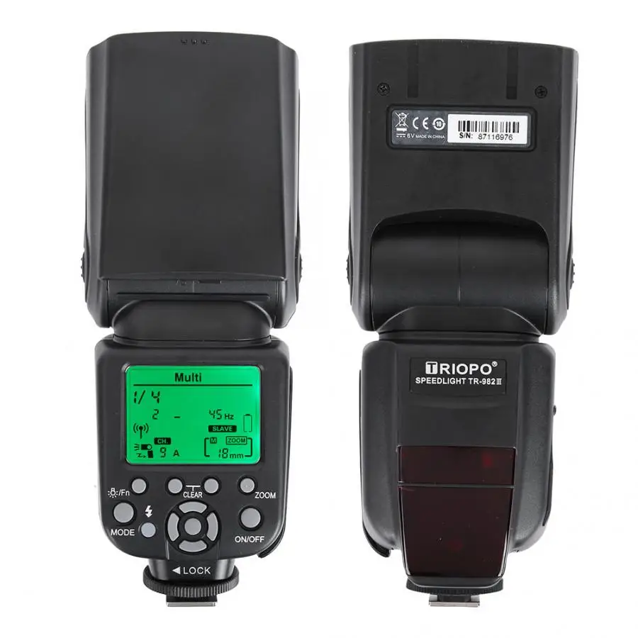 TRIOPO TR-988III/C 2,4G Вспышка профессиональная скорость lite ttl камера вспышка с высокой скоростью синхронизации для Canon и Nikon цифровых SLR