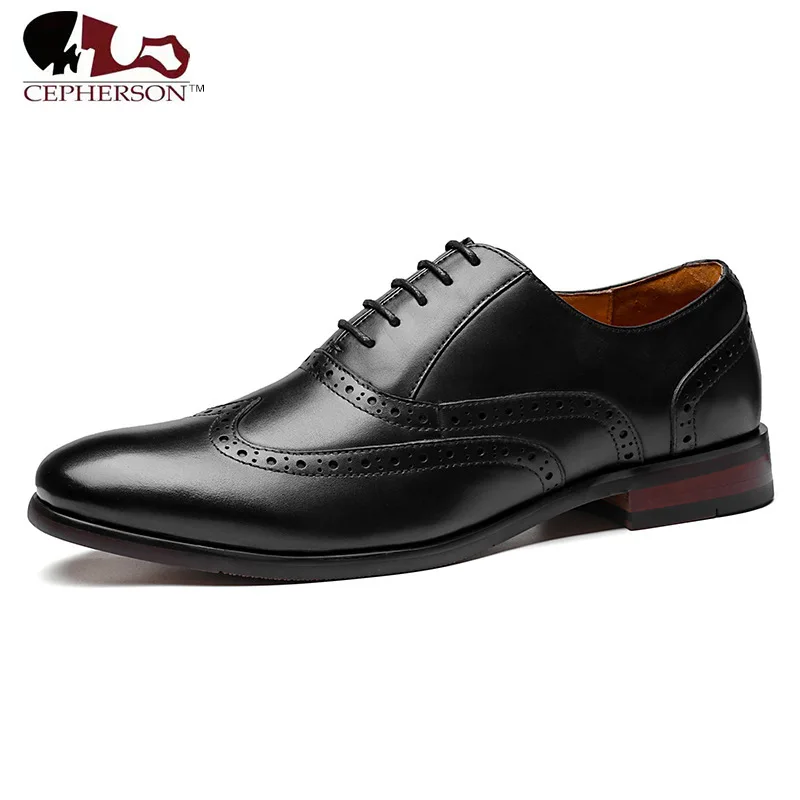 

luxury Oxfords Women Calfskin Genuine Leather Wingtip Lace-Up Closure Ladies Brogue Flat Derby Shoes Retro Brock women's Shoes