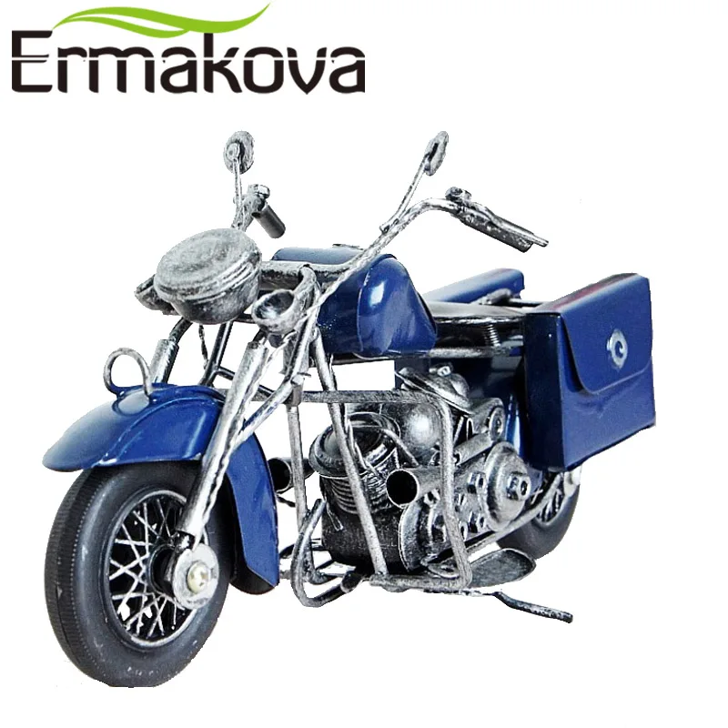 ERMAKOVA 23 см (9 дюймов) винтажная модель мотоцикла Ретро фигурка двигателя Железный