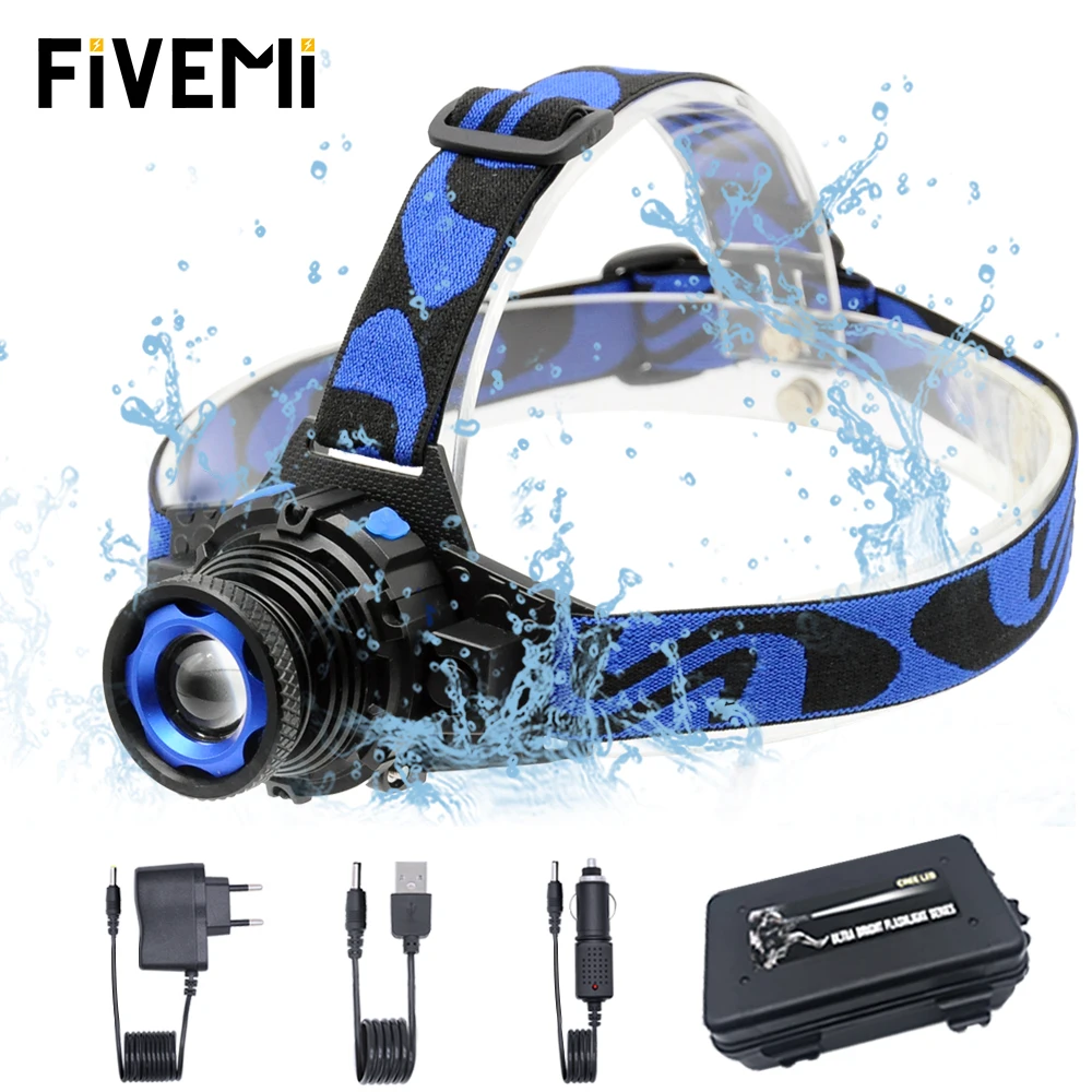Водонепроницаемый светодиодный налобный фонарь перезаряжаемый Q5 СВЕТОДИОДНЫЙ