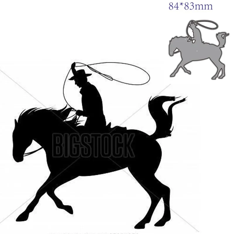 

Metal Cutting Dies Cut Mold cowboy Decoration Scrapbook Paper Craft Knife Mould Blade Punch Stencils