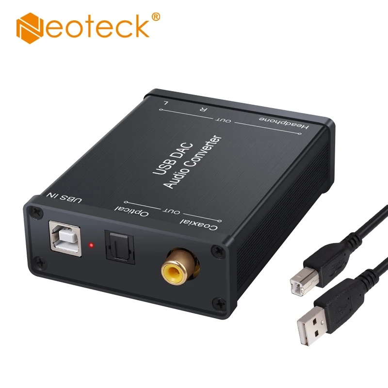 Звуковая карта Neoteck USB аудио коаксиальный преобразователь S/PDIF цифро аналоговый с