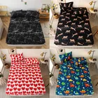 Противоскользящая натяжная простыня, пылезащитный чехол на матрас, полосатые покрывала, домашний текстиль, Размер Чехол матраса