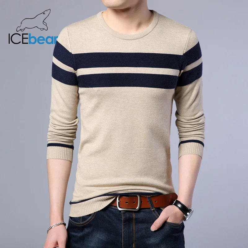 Мужской осенний свитер ICEbear Стильный пуловер брендовая одежда 1719 | Мужская