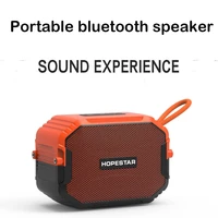 hopestar outdoor waterproof mini bluetooth speaker portable wireless loudspeaker sound system 3d stereo music surround with fm