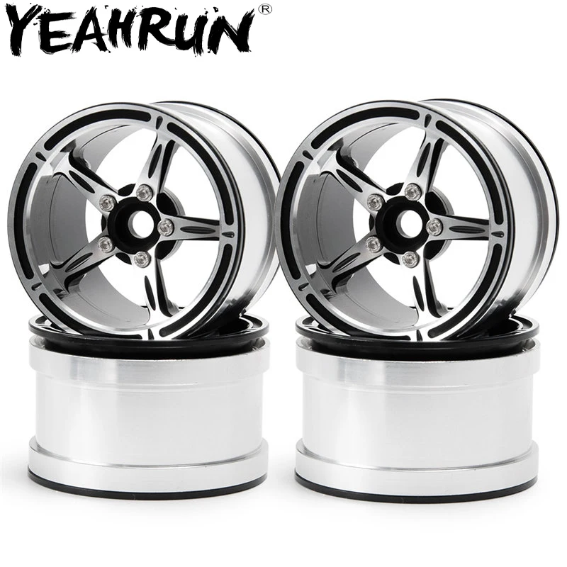 YEAHRUN 4 шт./компл. серебристо черный 2 ''металлические колесные диски Beadlock 41 мм