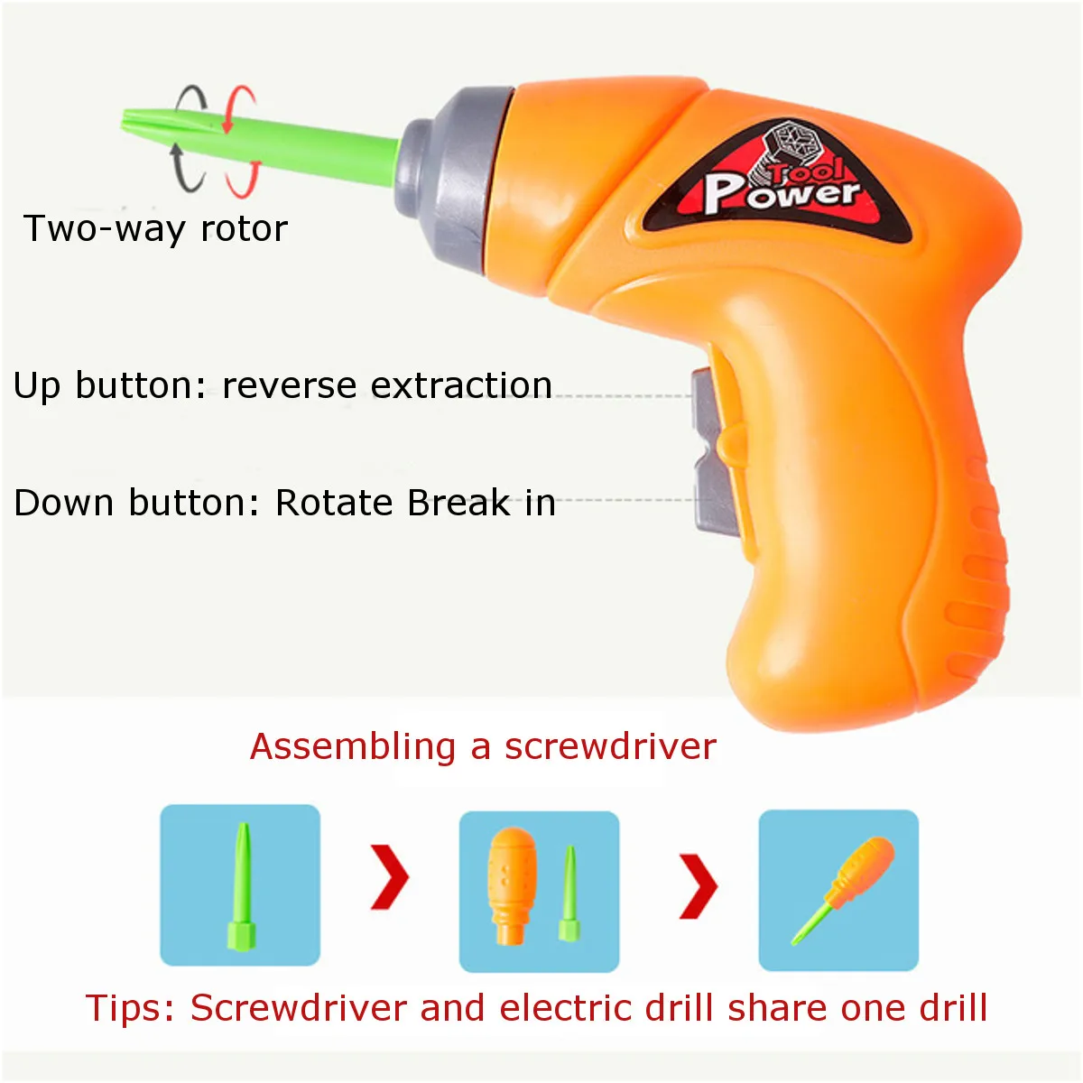 

193Pcs/set Electric Drill Screwing Block Toys Assembly Tools Sets DIY 3D Puzzle Toys Children Educational Toys Kids Gift
