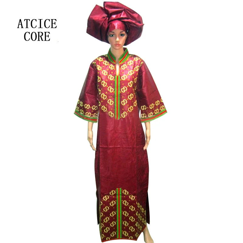 Женские платья в африканском стиле с вышивкой короткий рэппер шарфом bazin riche