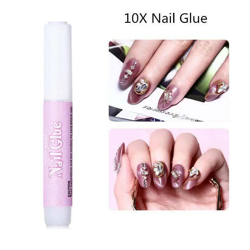 Быстросохнущий мини-клей для ногтей 10 шт./компл. клей нейл-арта декоративных