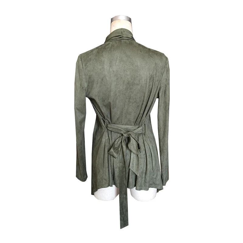 Куртка бомбер женская из искусственной замши с длинным рукавом 2 цвета|coat slim|long