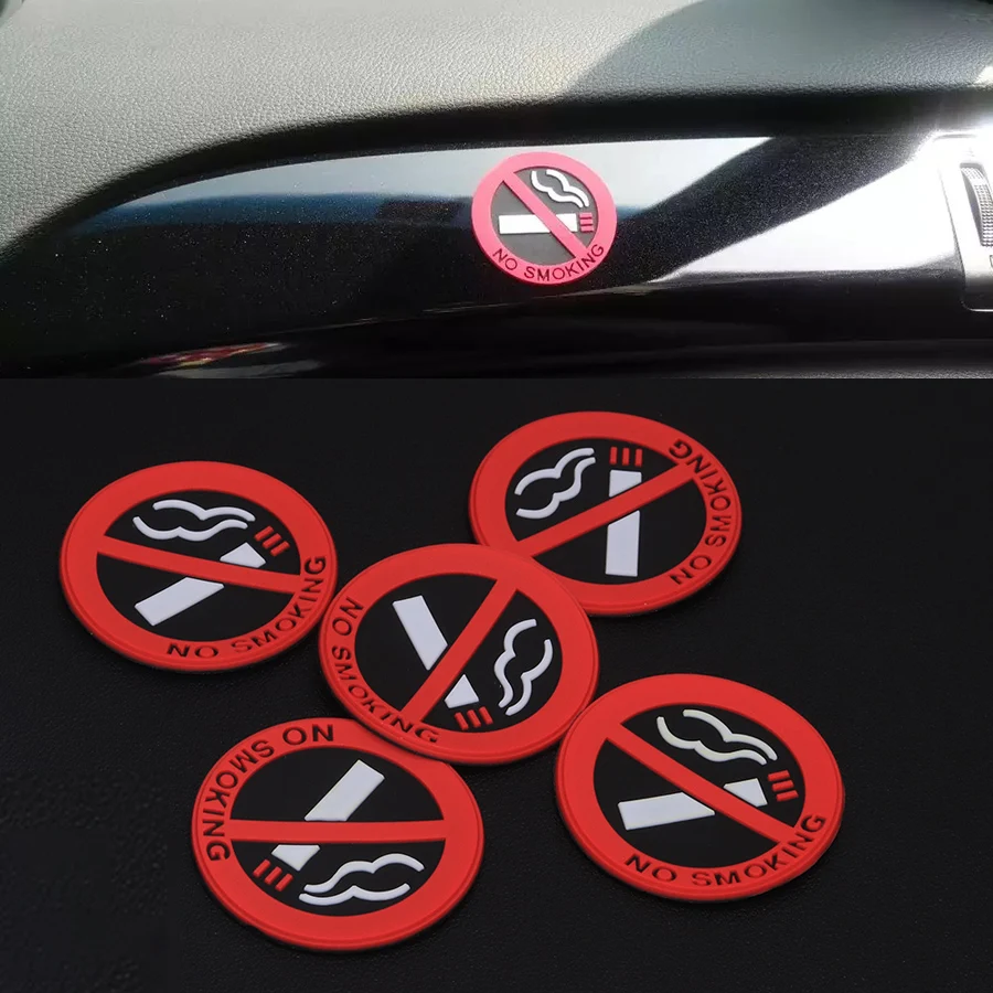 JEAZEA 5x NO SMOKING Logo Sign Tips Warning Stickers For Car Taxi Door Office Glue Decal Badge Sticker Promotion | Автомобили и