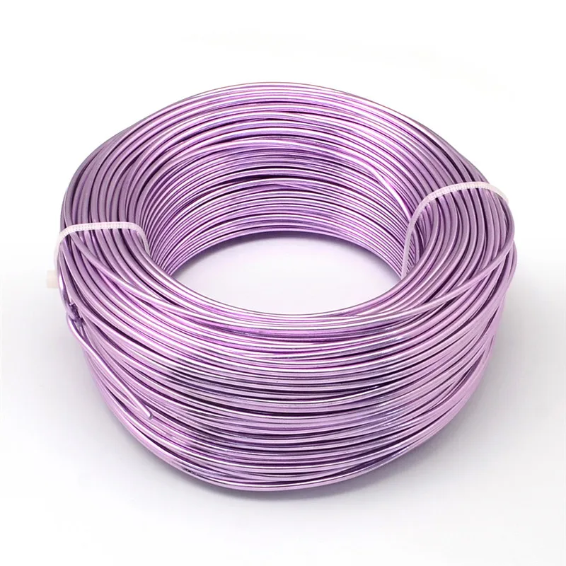 Plum 0,6/0,8/1/1,2/1,5/2/2,5/3/3,5/4/5/6 мм алюминиевая проволока ювелирных изделий для самостоятельного изготовления ювелирных изделий браслет Цепочки и ожерелья - Цвет: Plum