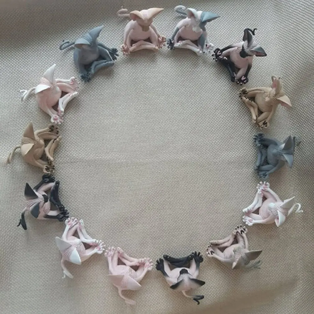 Статуя медитации кошки с сфинксом статуэтка из смолы украшение для офиса и дома