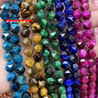 natural yellow green blue tiger eye stone beads faceted stone round loose beads 15strand 6 8 10 mm pick size for jewelry making