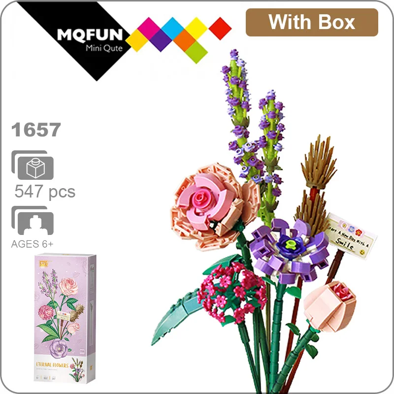 

LOZ Mini Particle Bouquet Sunflower Rose Flower Modular Building Blocks Bricks Children's Educational Toy Valentine's Day Gift