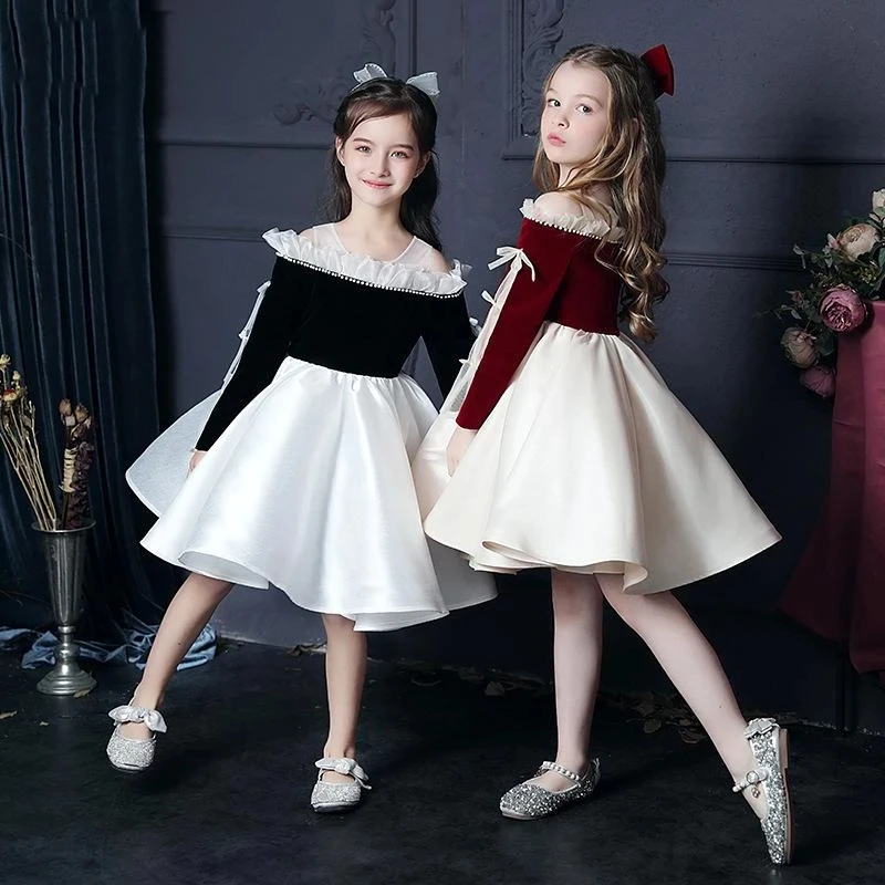 Детское платье на выпускной 2022 вечерние платья с цветами для девочек бальное