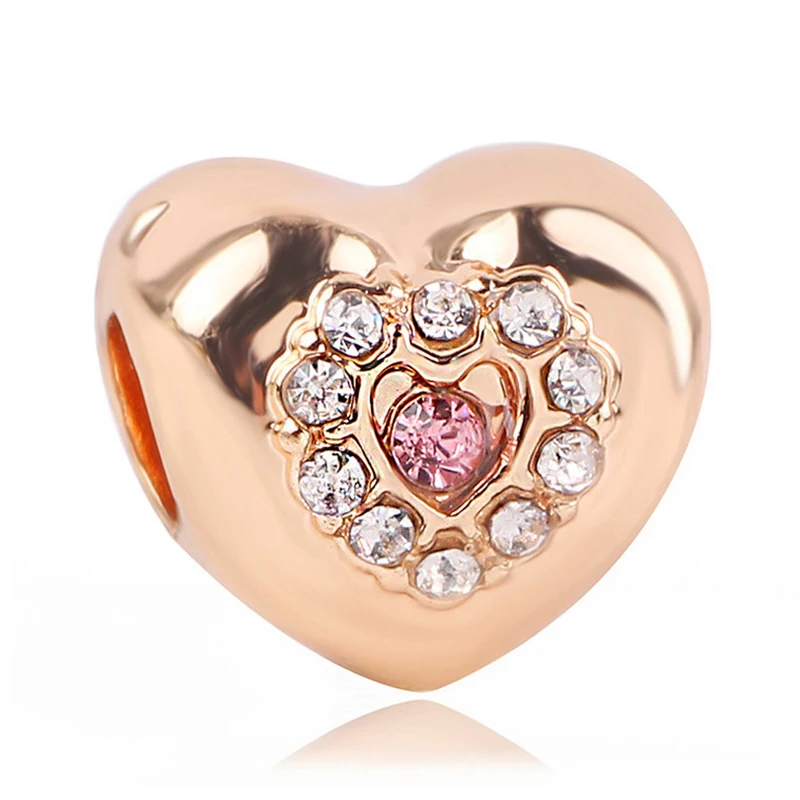 heart 2 Nan Sister Grand Daughter Лучший Друг Микки Сердце Бусины Подходит Pandora браслет и браслет DIY для женщин Изготовление ювелирных изделий - Цвет: heart 2