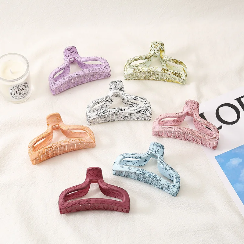 Geometric Hair Claws Square Hair Crabs Clip Grain Hair Clamps For Women Fashion Hair Accessories