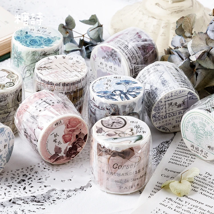 Винтажная японская канцелярская клейкая лента для скрапбукинга маскировки