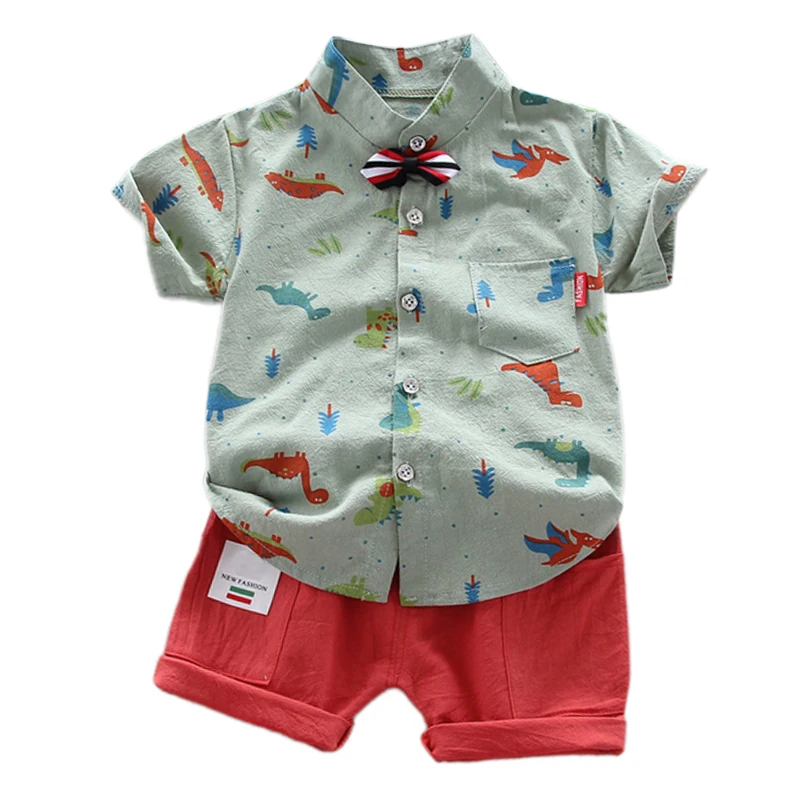 Костюм Джентльмена с цветочным рисунком для маленьких мальчиков рубашка